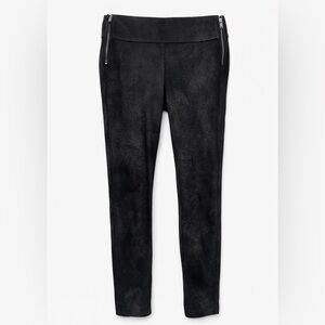 ZARA Trafaluc Black Textured Leggings w/ Zippers Size M US 28